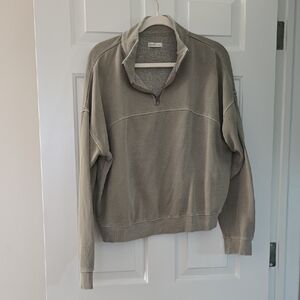 Neuflora: Sage Green Zip-Up Sweater